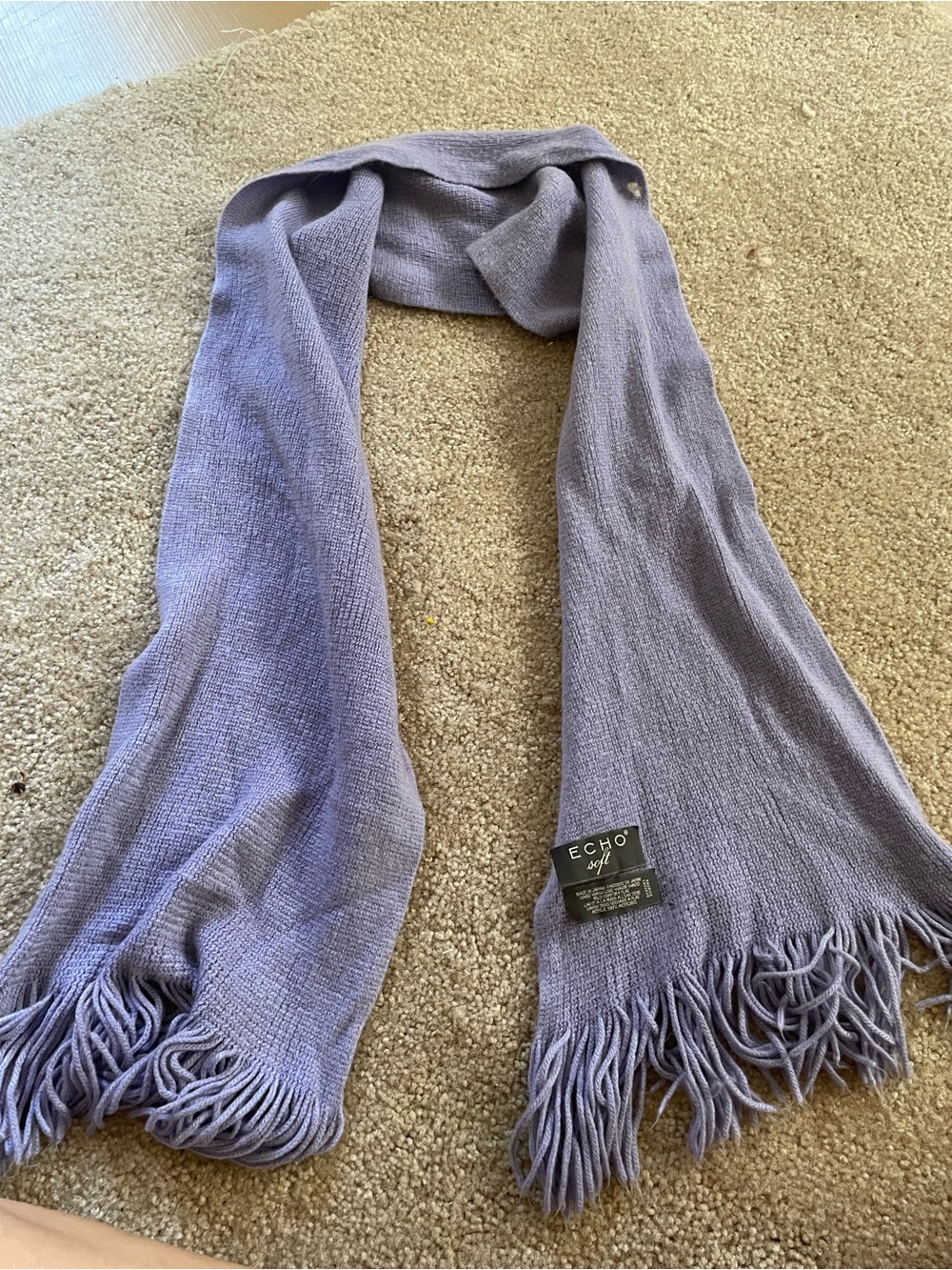 Echo Design Lavender Fringe Scarf - Soft Pastel Wrap